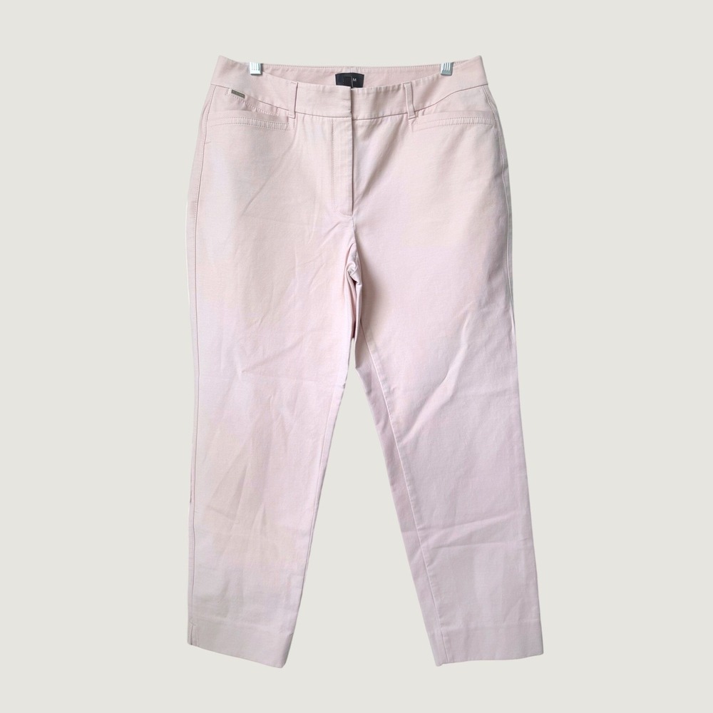 White House Black Market Slim Ankle Curvy Pant Blush Pink Office Business Rich 8